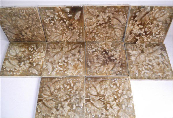 Set of 10 leaf design tiles (1 of 6)