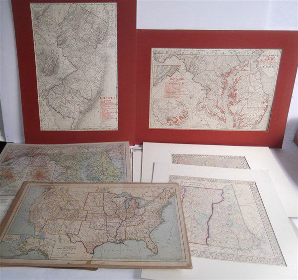 Large collection of over 75 book maps (1 of 10)