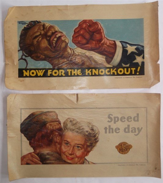 2 WWII c. 1941-1945  American Oil Company posters (1 of 8)
