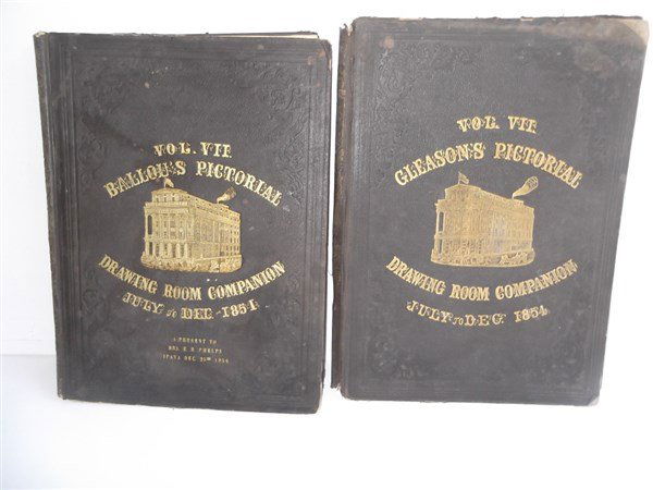 2 1854 bound magazine books (1 of 10)