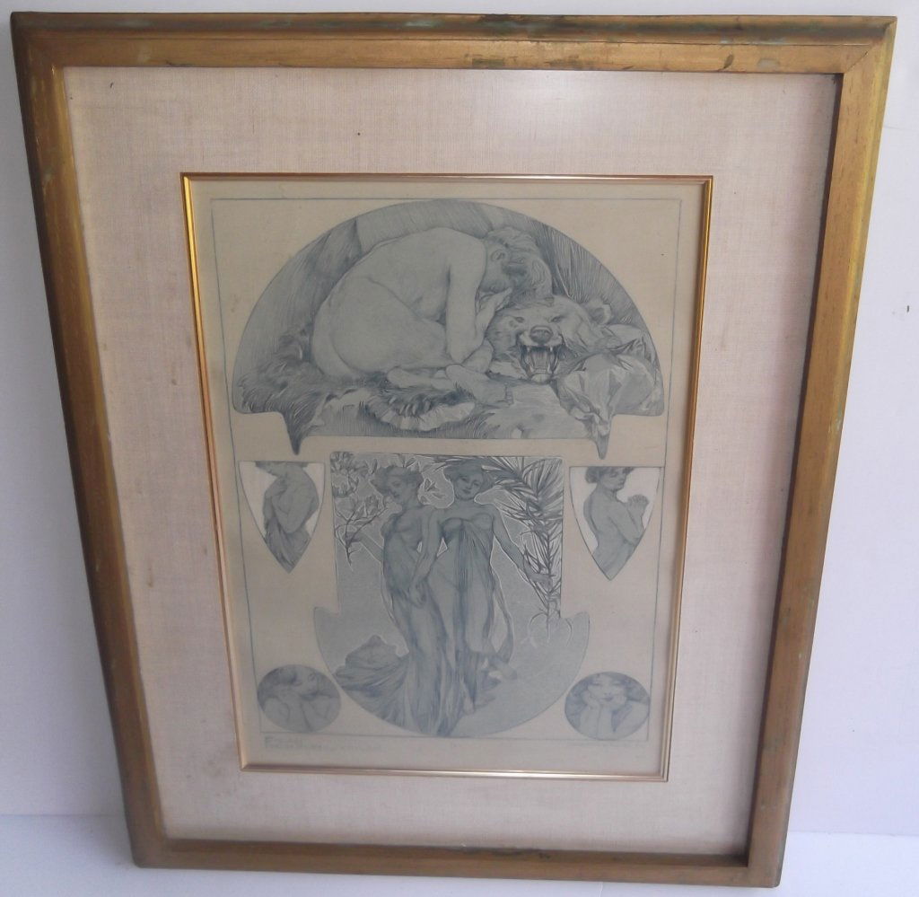 Art Deco Figures Decorative print by Mucha (1 of 5)