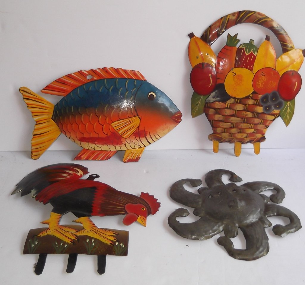4 metal wall hanging sculptures (1 of 4)