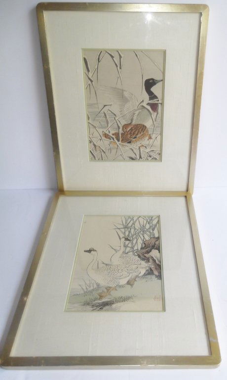 2 Chinese framed bird prints (1 of 5)