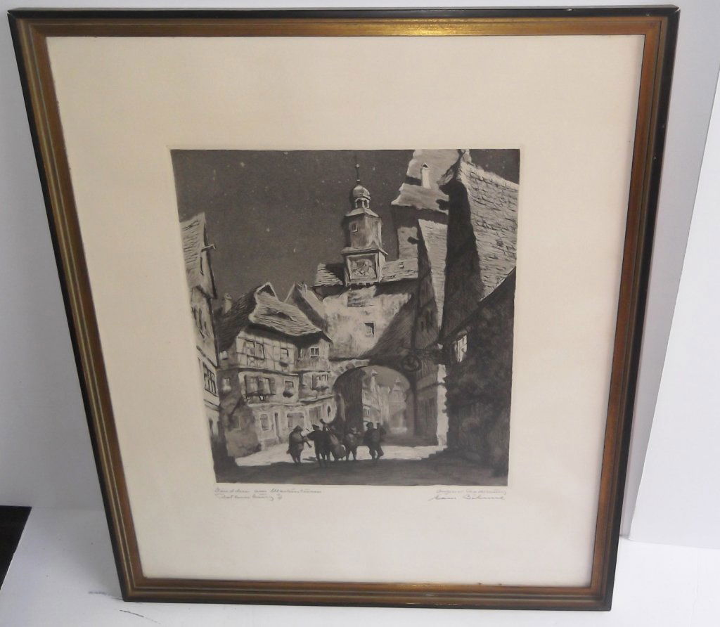 Etching of musician in street (1 of 5)