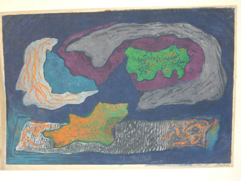 Large abstract lithograph (1 of 7)