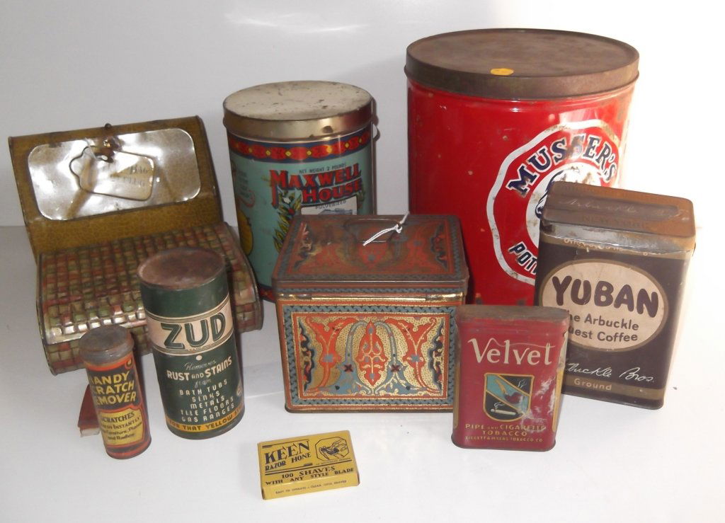 9 advertising tins (1 of 10)