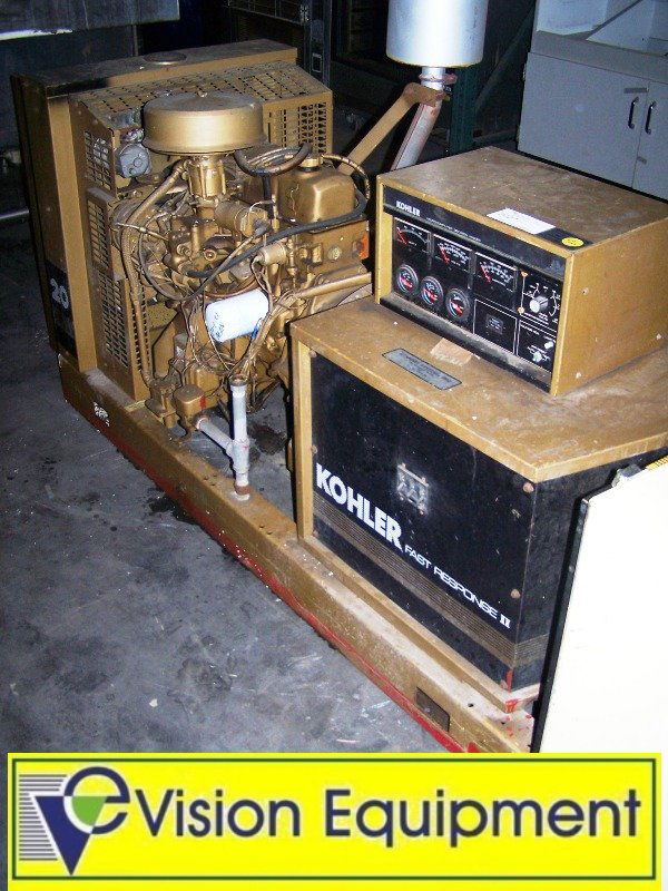 Kohler Fast Response 2 Two 20K Generator Used