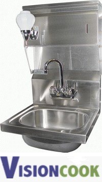 New Stainless Hand Sink w/ Towel and Soap Dispens