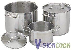 New Royal S/S Stock Soup Pot w/ Lid 16Qt. Quart