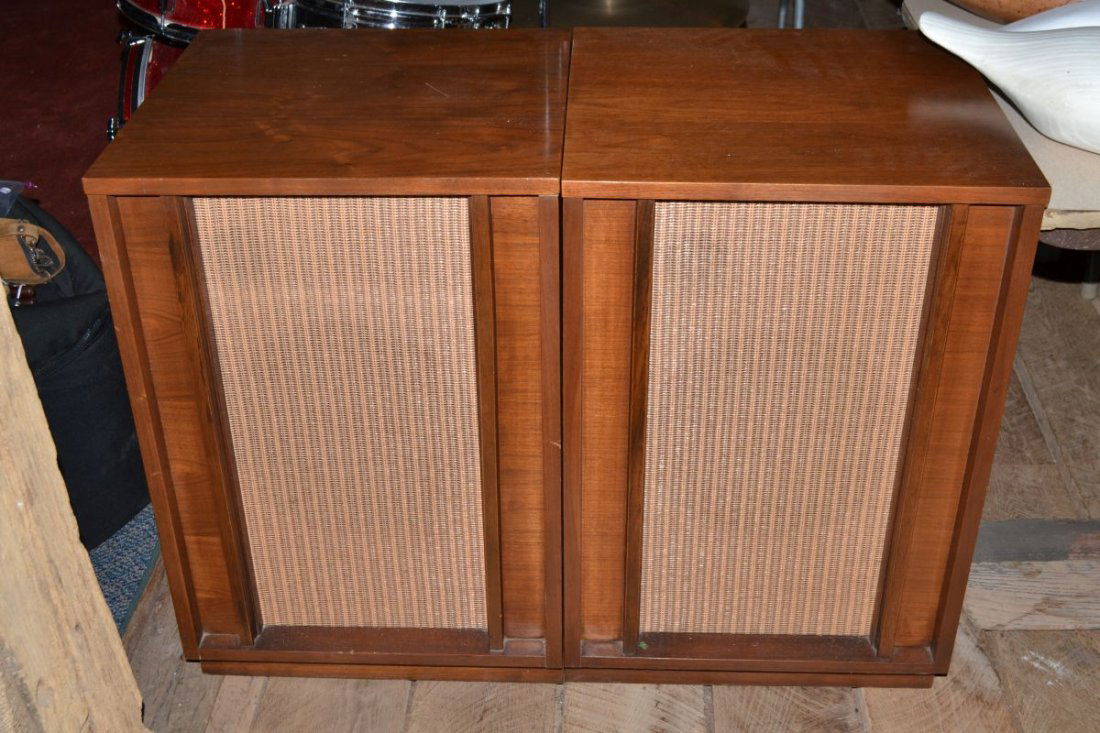 Two large vintage cabinet speakers: Two large vintage cabinet speakers