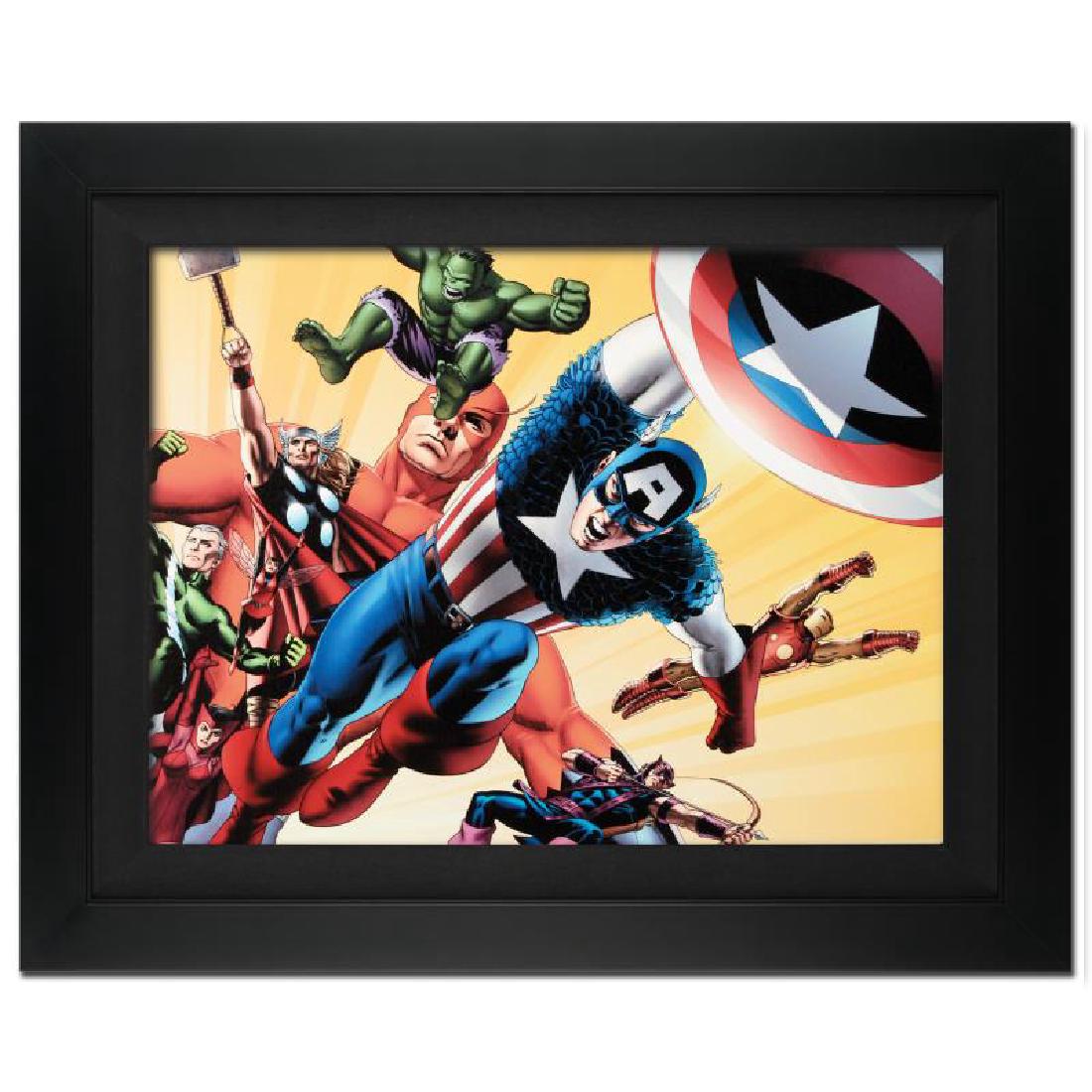 "Fallen Son: Death of Captain America #5" Limited: A piece of comic book history, this limited edition, from original art by John Cassaday, depicts a heroic Captain America. In 1997, shortly after his entrance into the world of comic book art, John Ca