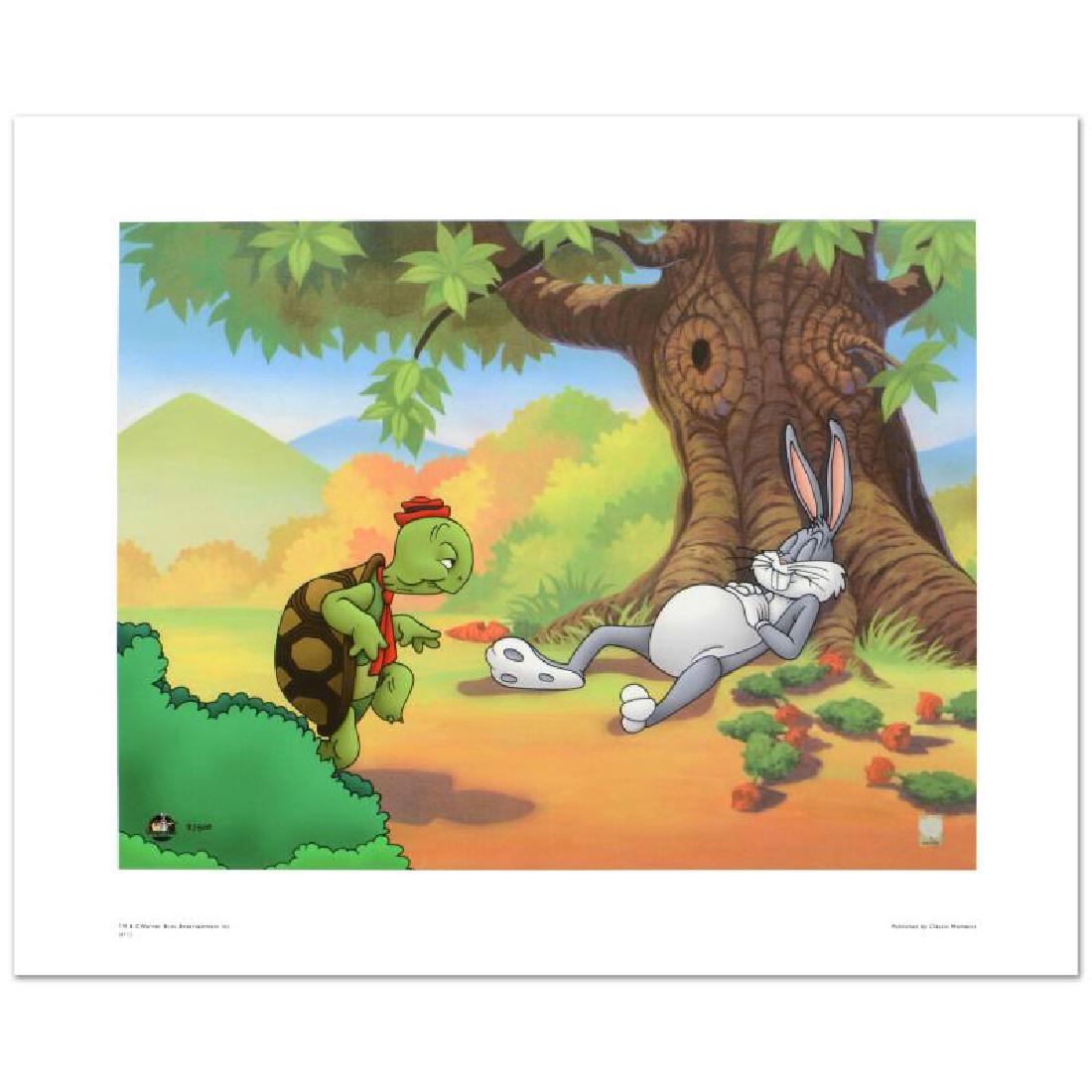 "Snooze, You Lose" Limited Edition Giclee from Warner: "Snooze, You Lose" is a limited edition giclee on paper from Warner Bros., numbered with hologram seal of Authenticity. Also, includes Certificate of Authenticity! Measures approx. 20" x 16" (with bor