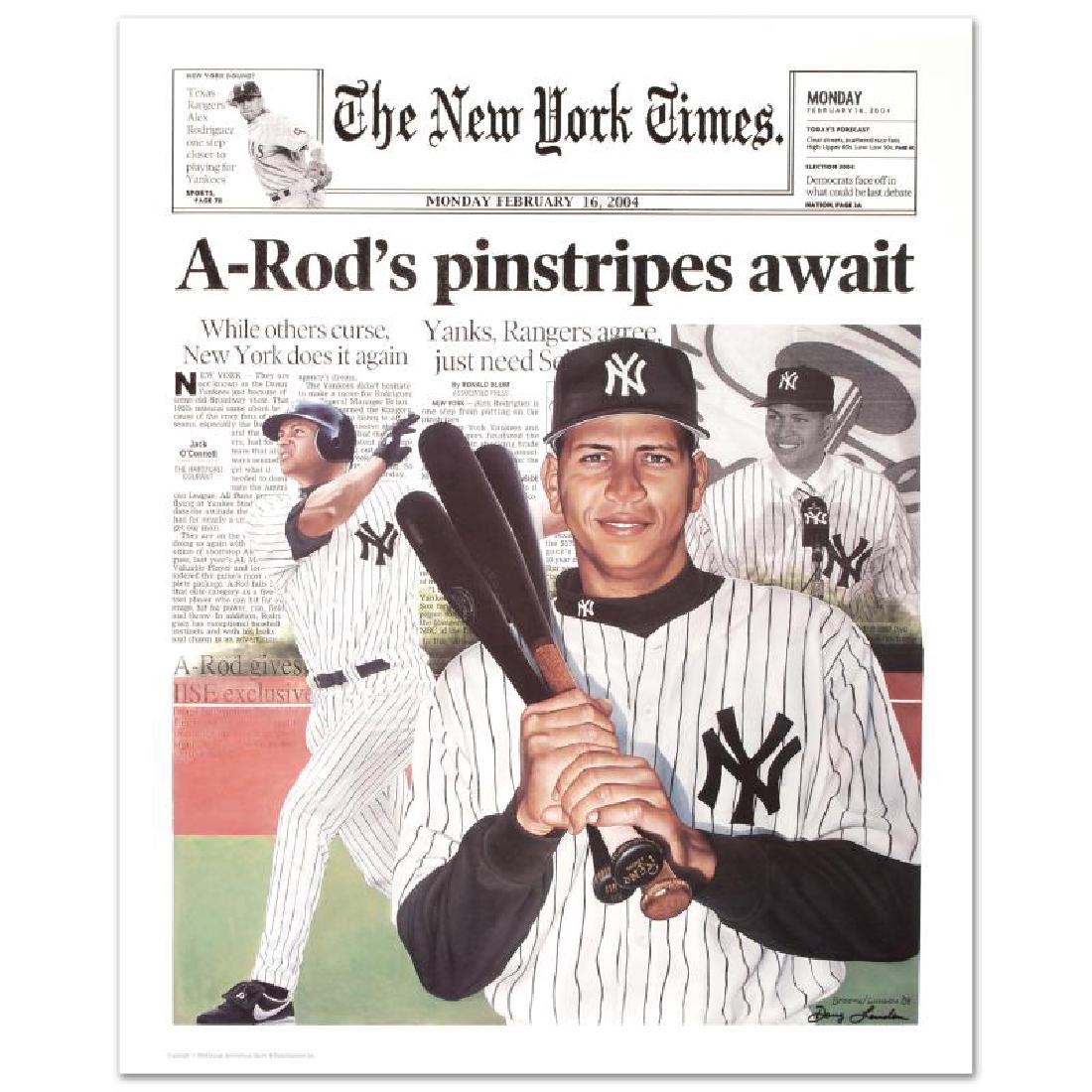 "A-Rod New York Times" Poster (2004, Hand Signed by (1 of 2)