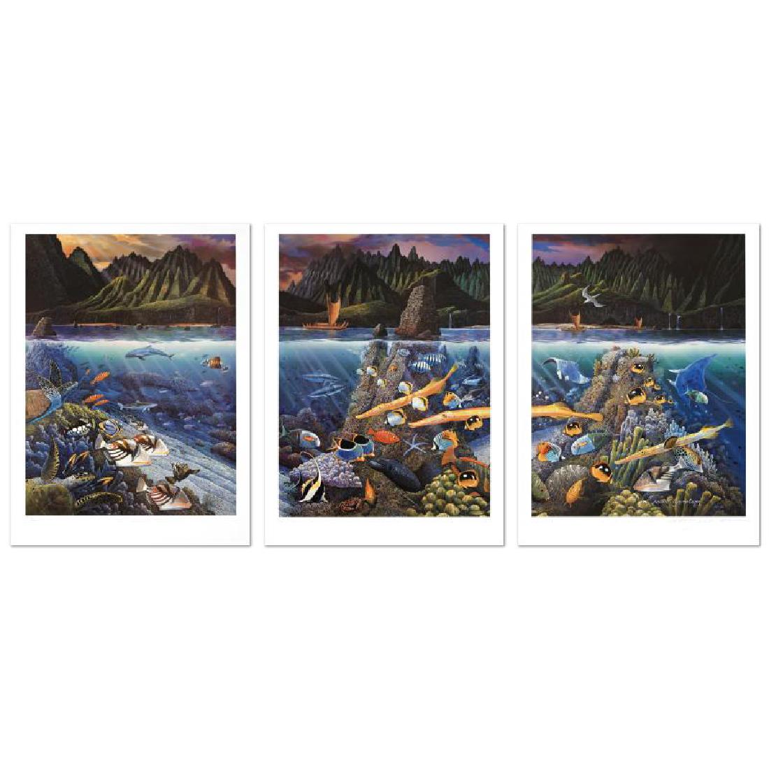"Chant to Nature" Limited Edition Mixed Media Triptych (1 of 2)
