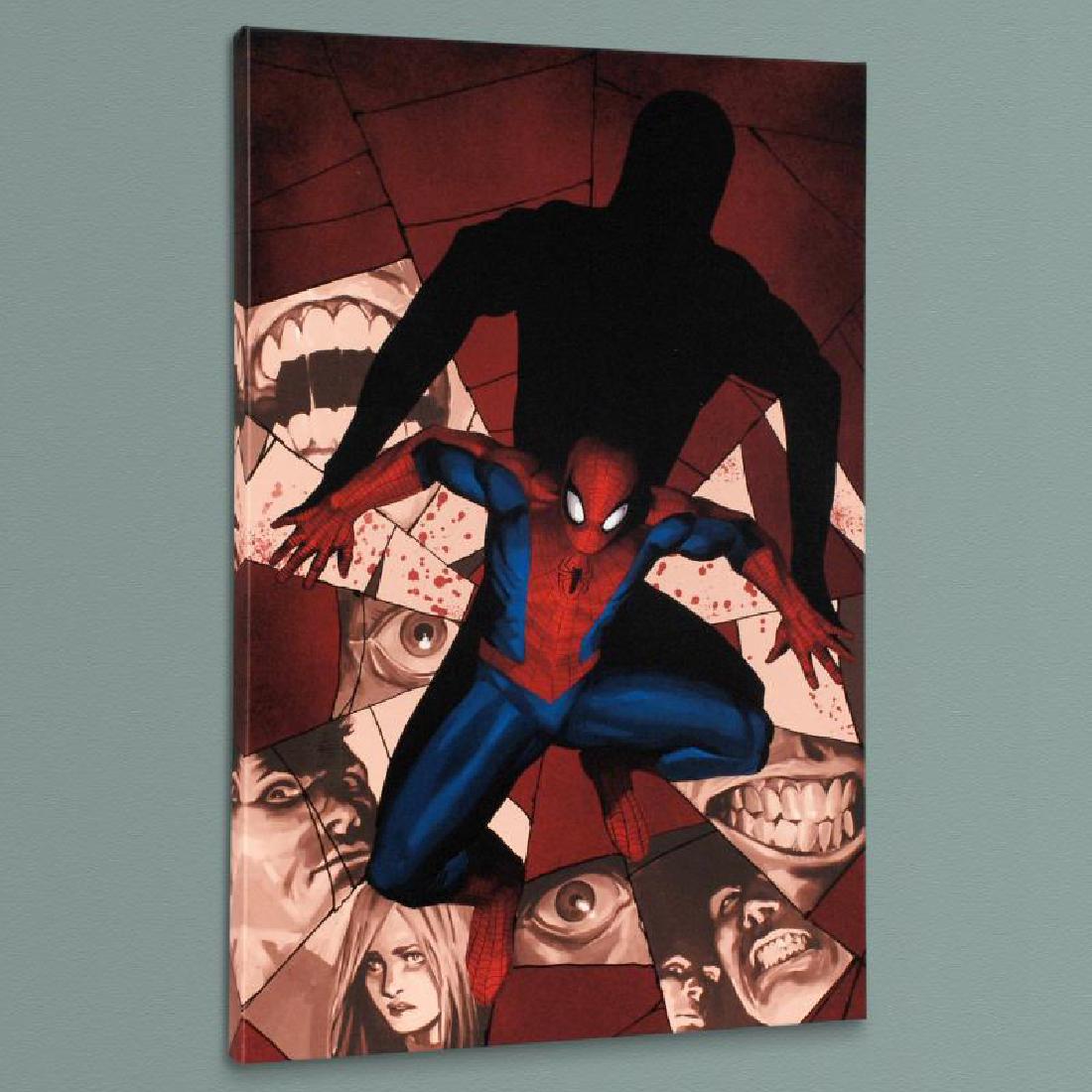 "Fear Itself: Spider-Man #1" Limited Edition Giclee on: A piece of comic book history, this limited edition, from original art by Marko Djurdjevic, depicts Spider-Man. Marko Djurdjevic was discovered by Marvel after posting a series of re-designs for popul