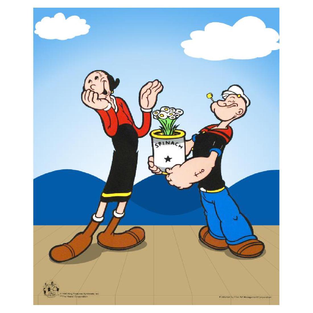 "Popeye Spinach" Limited Edition Popeye Sericel with (1 of 2)