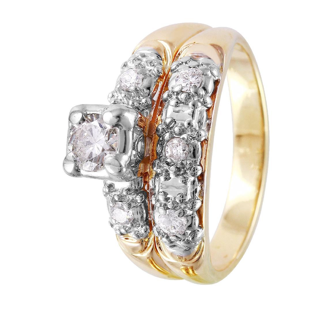 14KT Yellow Gold Diamond Wedding Set (1 of 4)