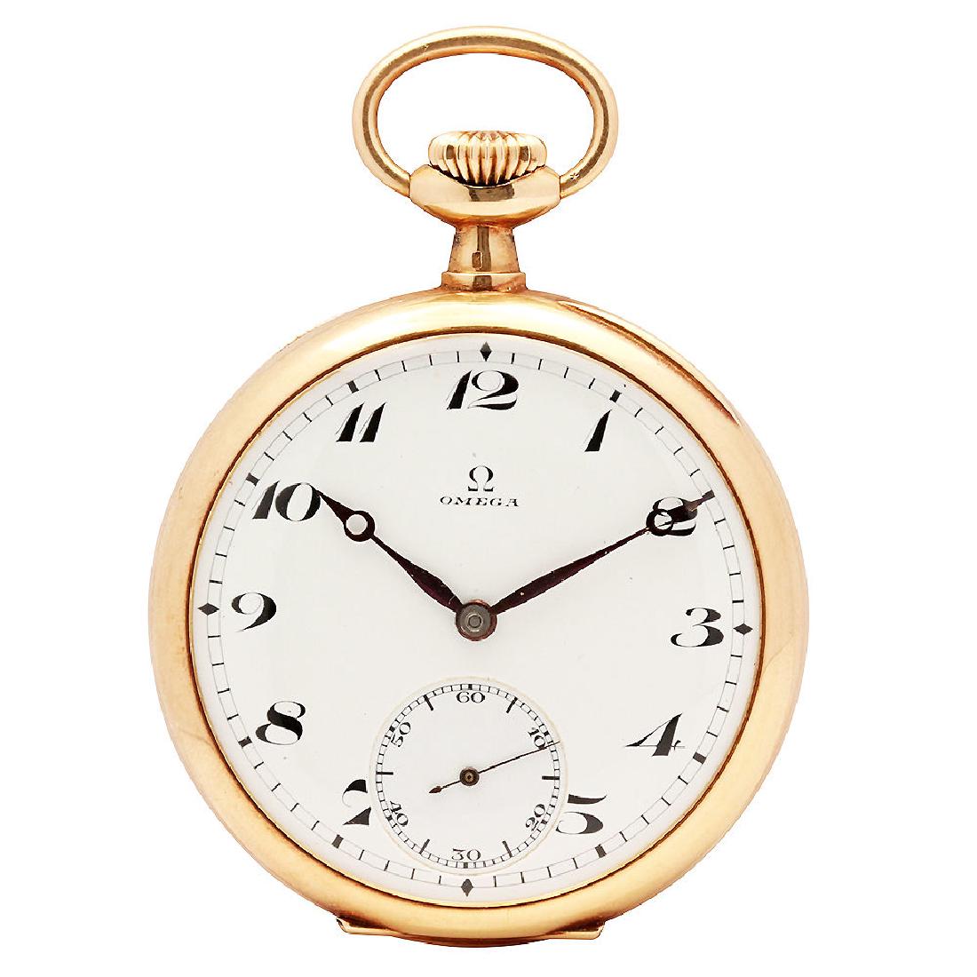 Antique Omega 14K Gold Pocket Watch