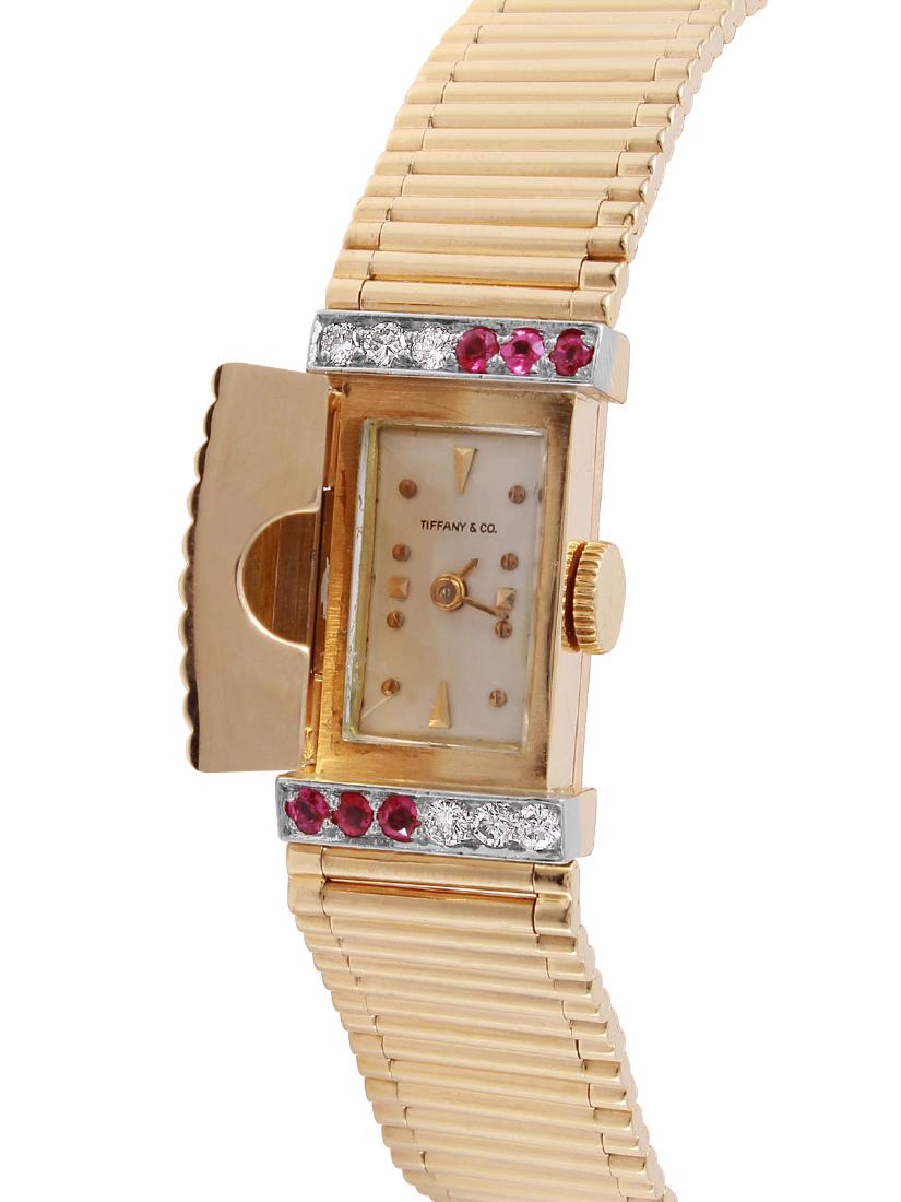 Tiffany & Co. 14KT Gold Diamond & Ruby Watch (1 of 3)