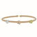 Sterling Silver Gold Plated with 3 station of spiral CZ