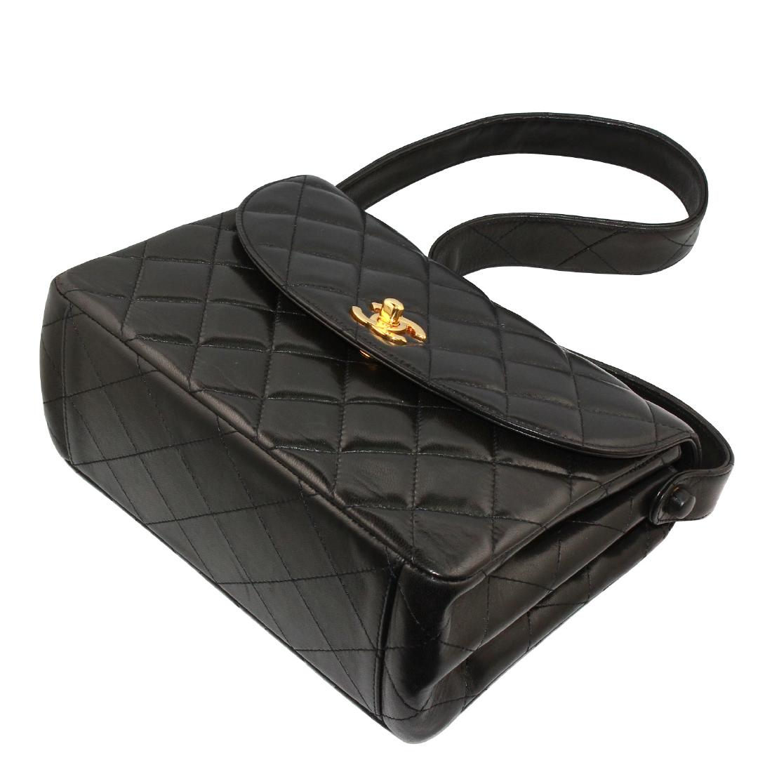 Chanel Single Flap Quilted Lambskin Shoulder Bag  Circa (1 of 6)