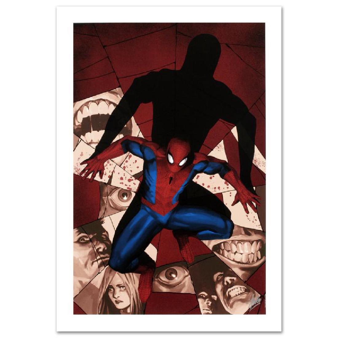 "Fear Itself: Spider-Man #1" Limited Edition Giclee on: A piece of comic book history, this limited edition, from original art by Marko Djurdjevic, depicts Spider-Man. Marko Djurdjevic was discovered by Marvel after posting a series of re-designs for popul