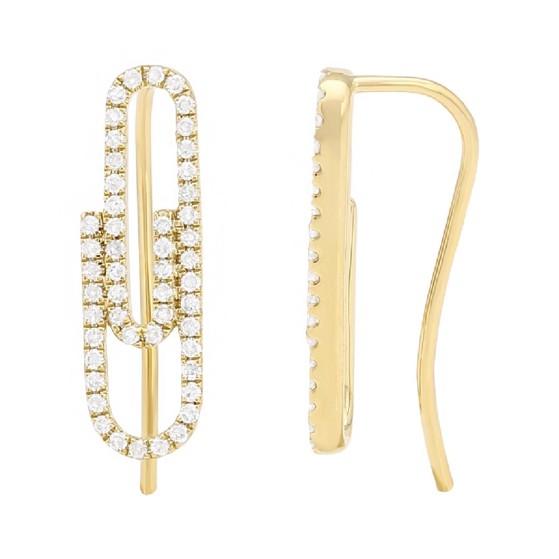 14KT Yellow Gold Diamond Earrings (1 of 1)