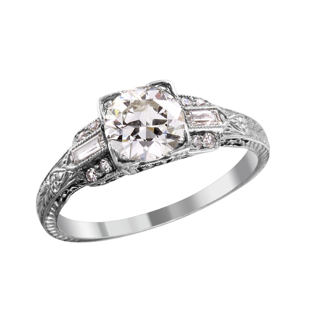 Platinum Diamond Engagement Ring (1 of 5)