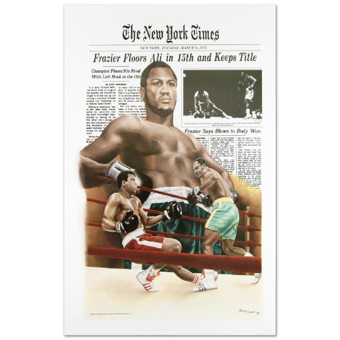 "Frazier Floors Ali" FINE ART POSTER (26.5" x 36.5") of: Own a piece of sports history with this Muhammad Ali and Ken Norton photo. Taken at the peak of his success as one of the greatest heavyweight championship boxers of all time, this photo is sure to co