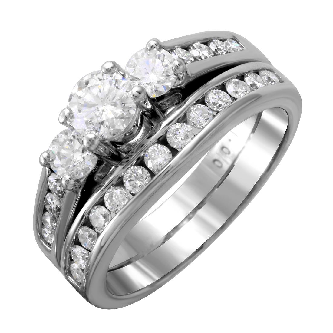 14KT White Gold  Diamond Wedding Set (1 of 3)