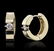 14KT Yellow Gold Diamond Hoop Earrings - 2