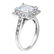 14KT White Gold Aquamarine & Diamond Ring - 2
