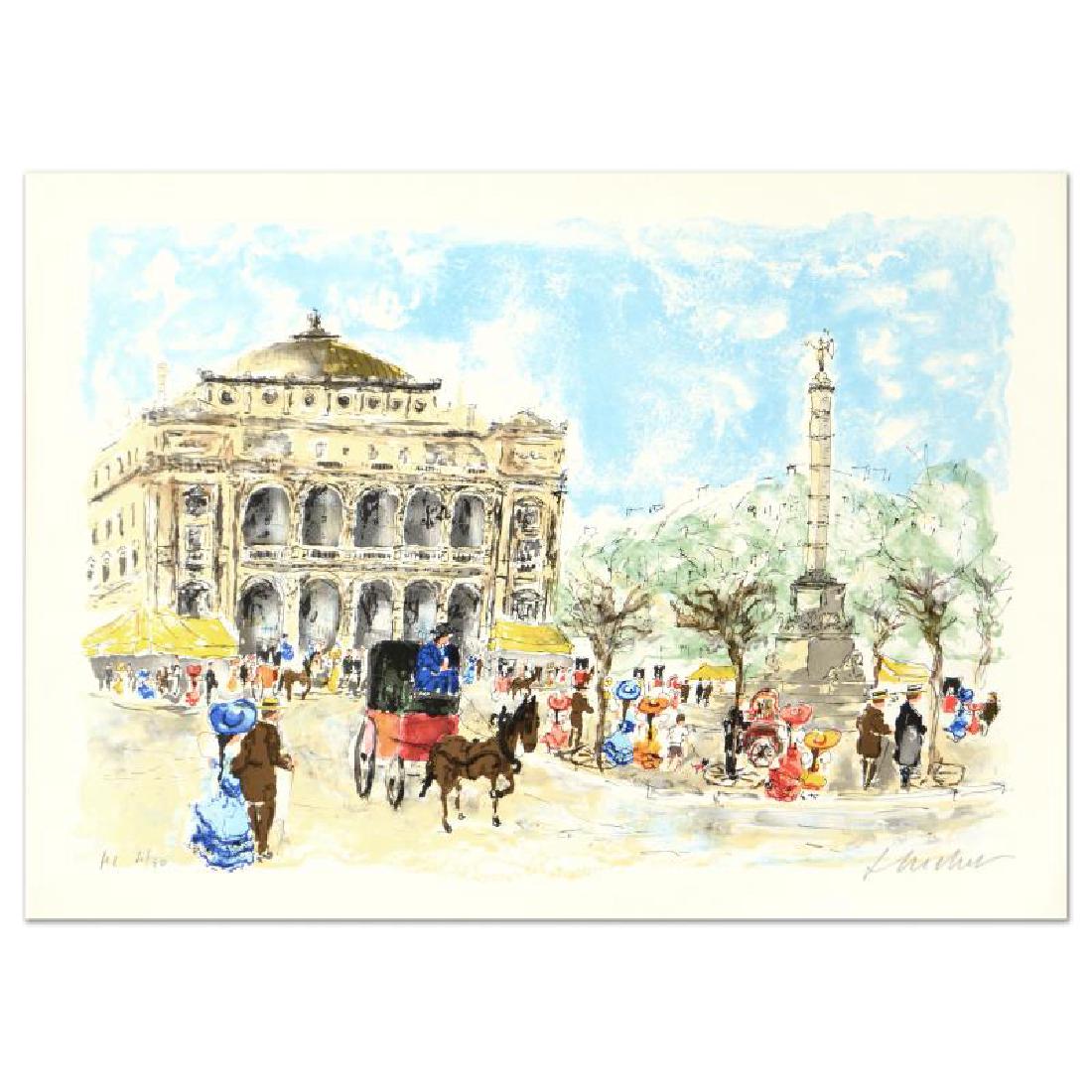 Urbain Huchet - "Paris" Limited Edition Lithograph, (1 of 2)
