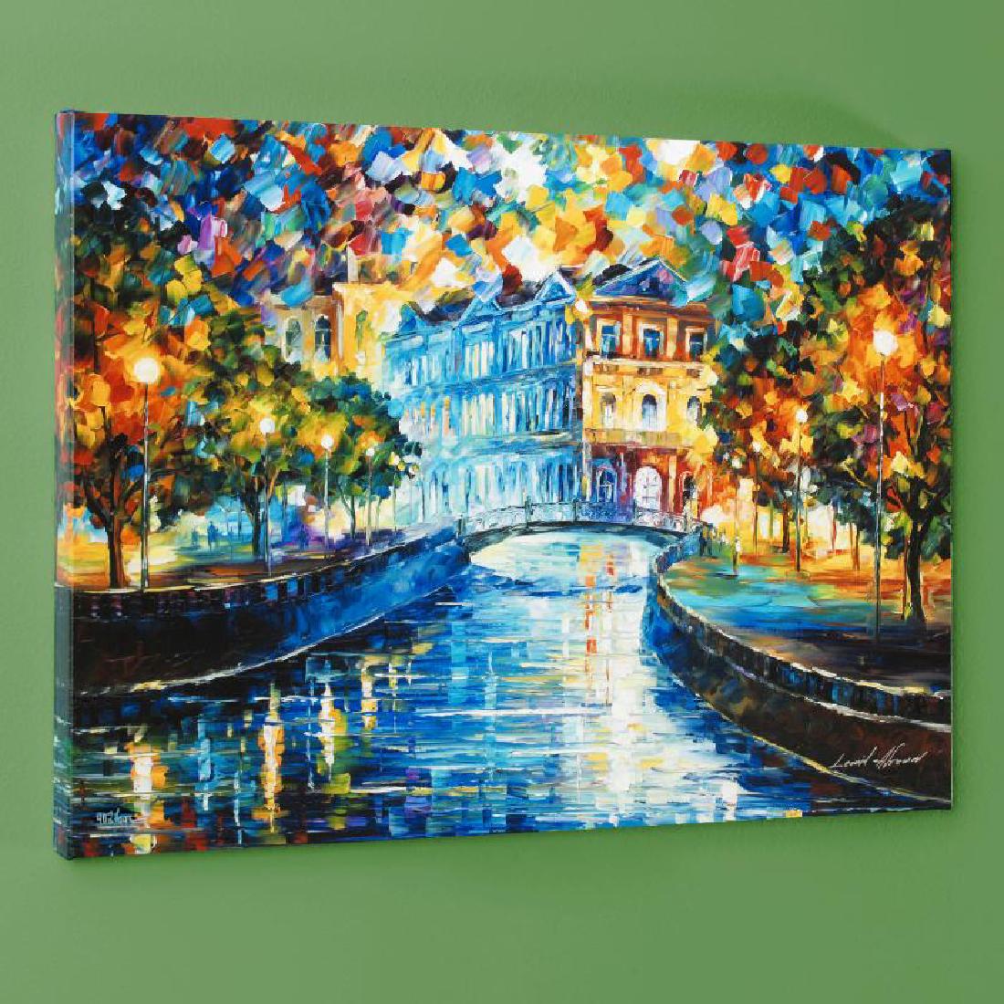 "House on the Hill" LIMITED EDITION Giclee on Canvas by: Leonid Afremov's masterful use of color and texture make his paintings unique collectibles that are sure to brighten any wall. "House on the Hill" is a limited edition giclee on stretched canvas, numb