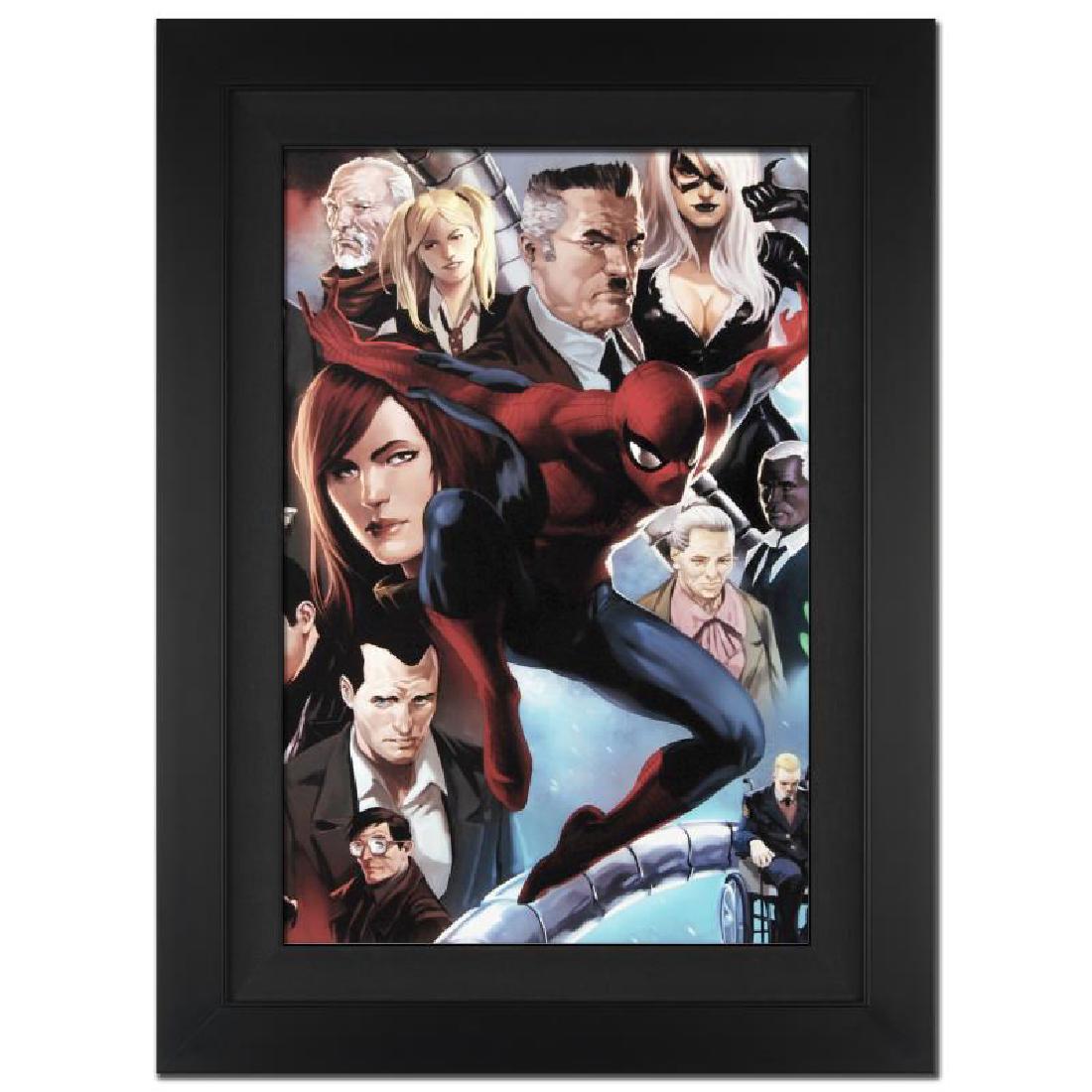 "Amazing Spider-Man #645" Extremely Limited Edition: A piece of comic book history, this limited edition, from original art by Marko Djurdjevic, depicts Spider-Man and a plethora of characters from his story. Marko Djurdjevic was discovered by Marvel af