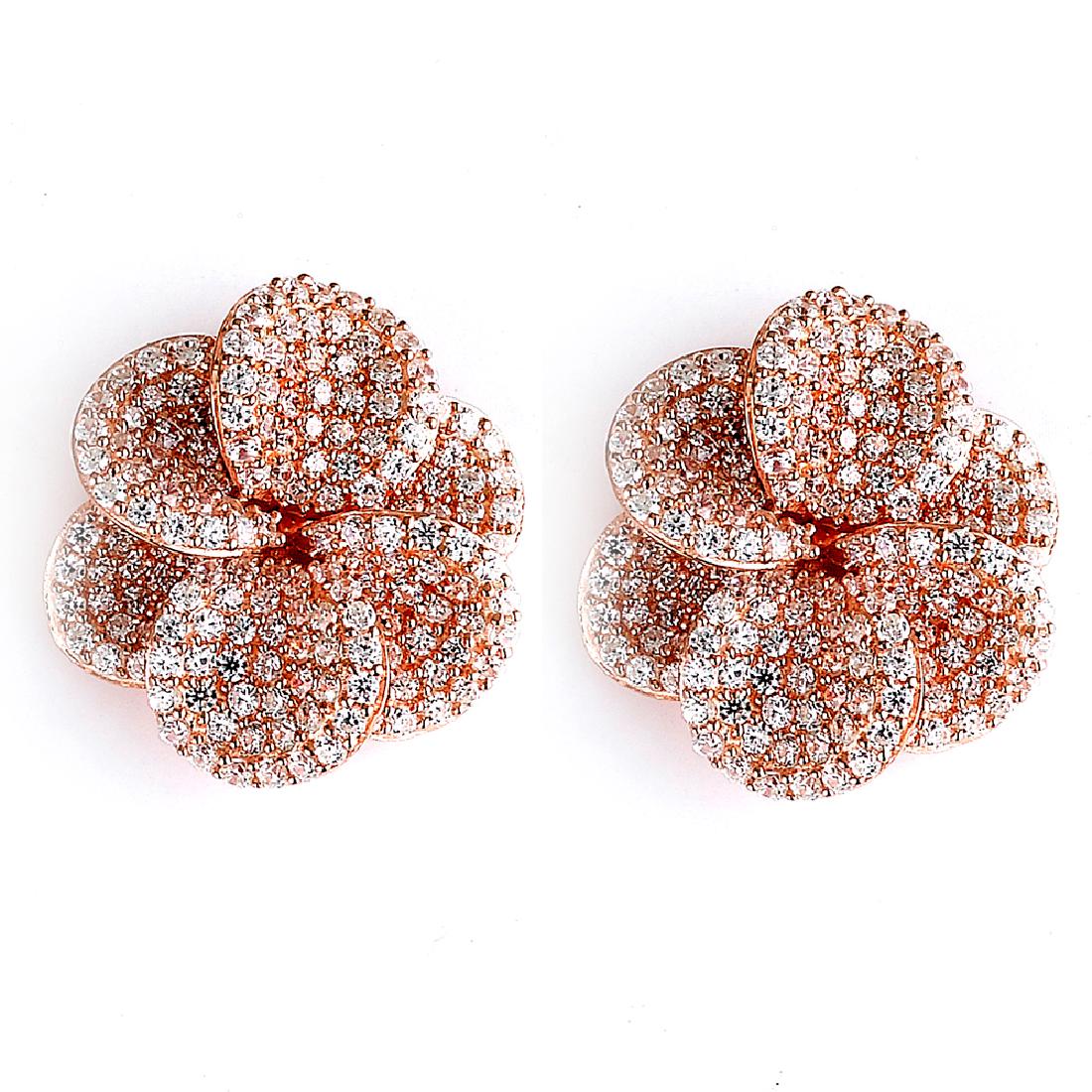 Sterling Silver Rose Gold Plated and micro-pave CZ (1 of 2)