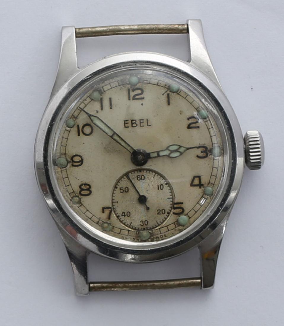 1940 Ebel Vintage British Militry ATP 32mm Stainless Steel Wristwatch Fully Restored