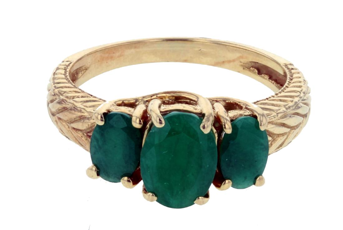 14KT Yellow Gold Emerald Ring (1 of 8)