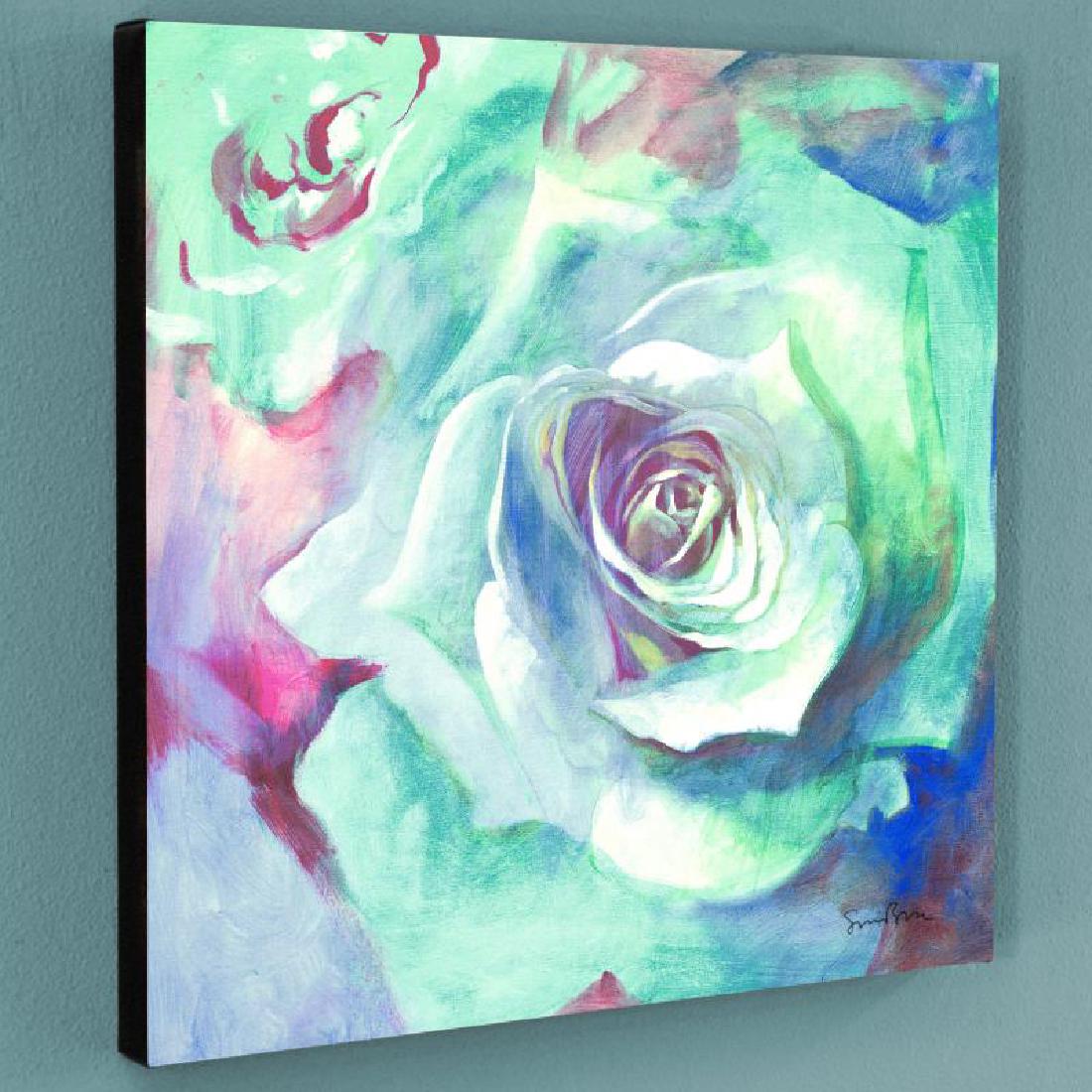 "The Edge Of Eternity" Limited Edition Giclee on Canvas: Simon Bull depicts gleaming flowers with bold hues and delicate details, creating graceful and elegant pieces of art. "The Edge Of Eternity" is a limited edition giclee on canvas, numbered and bearing