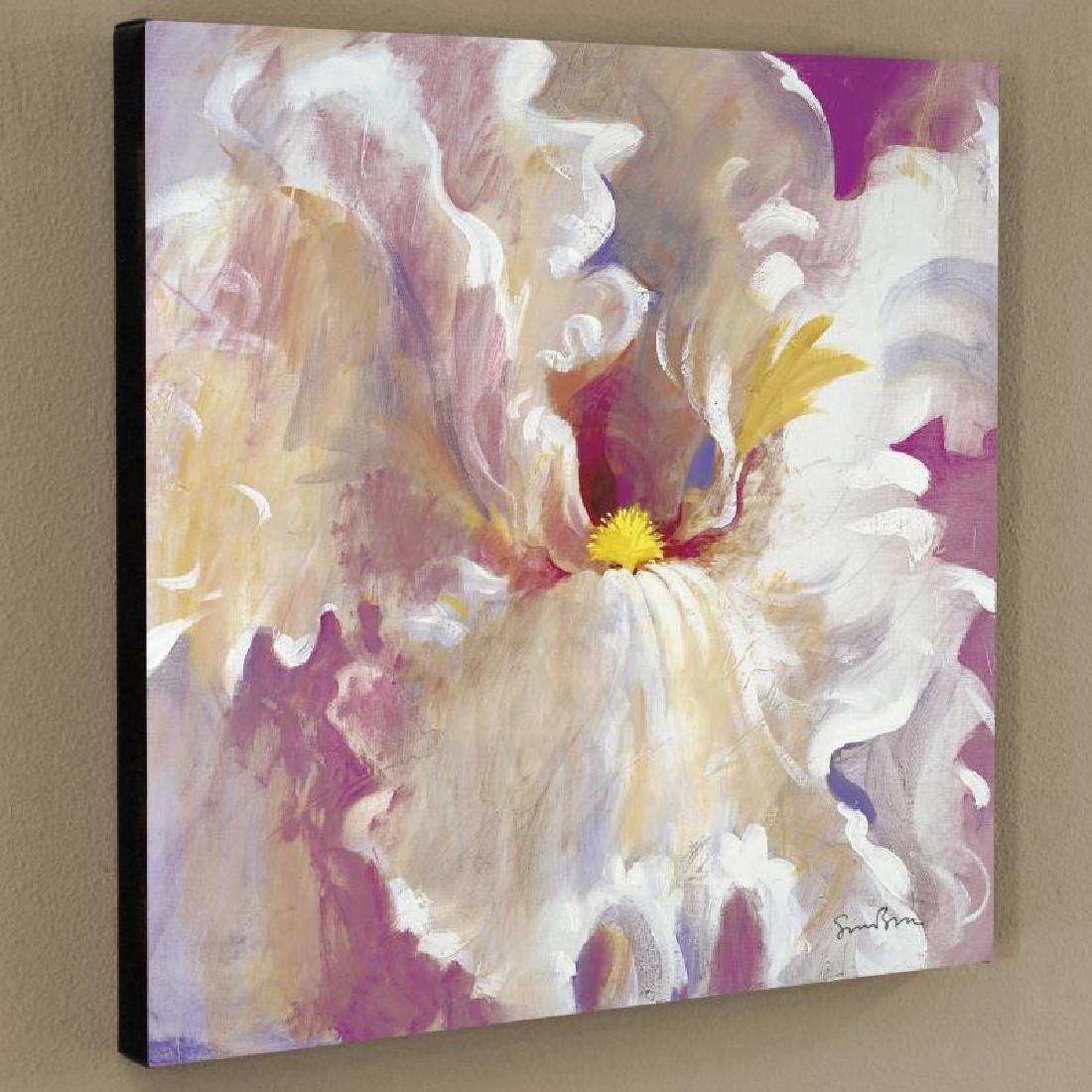 "Smallest of Dreams" Limited Edition Giclee on Canvas: Simon Bull depicts gleaming flowers with bold hues and delicate details, creating graceful and elegant pieces of art. "Smallest of Dreams" is a limited edition giclee on canvas, numbered and bearing B