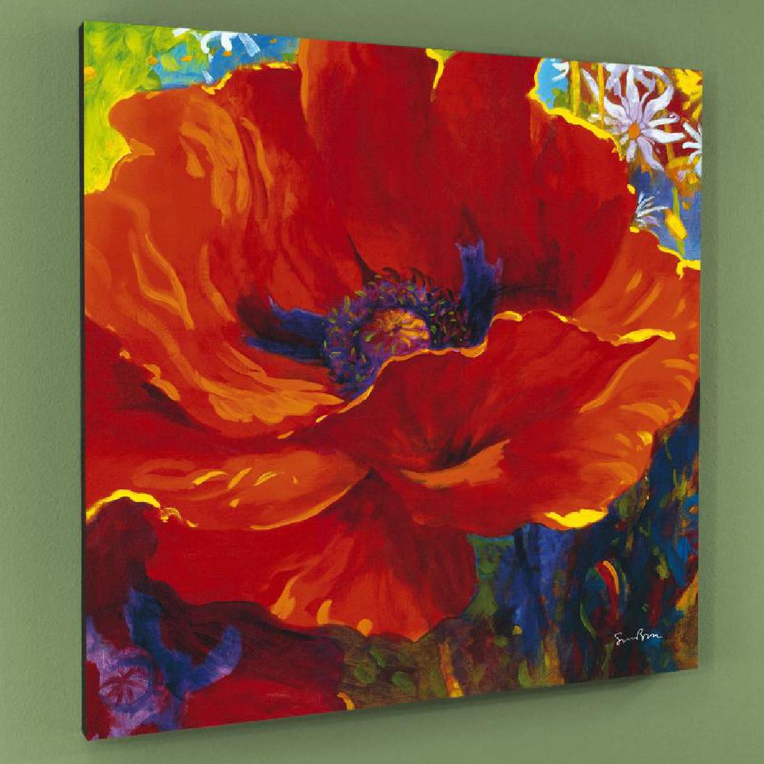 "Your Beauty Lies Within" Limited Edition Giclee on: Simon Bull depicts gleaming flowers with bold hues and delicate details, creating graceful and elegant pieces of art. "Your Beauty Lies Within" is a limited edition giclee on canvas, numbered and bear