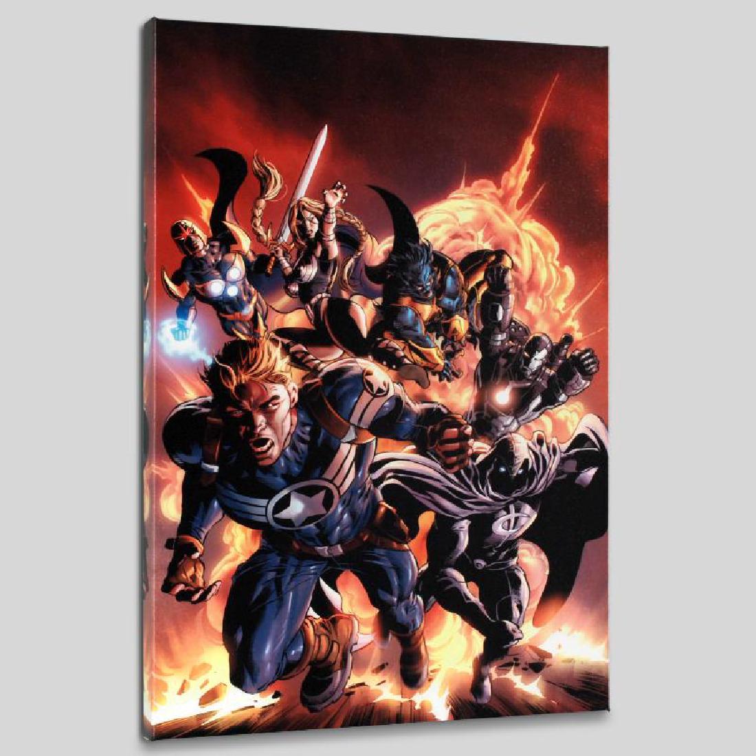 "Secret Avengers #2" LIMITED EDITION Giclee on Canvas: A piece of comic book history, this limited edition, from original art by Marko Djurdjevic, depicts the mighty Avengers. Marko Djurdjevic was discovered by Marvel after posting a series of re-designs