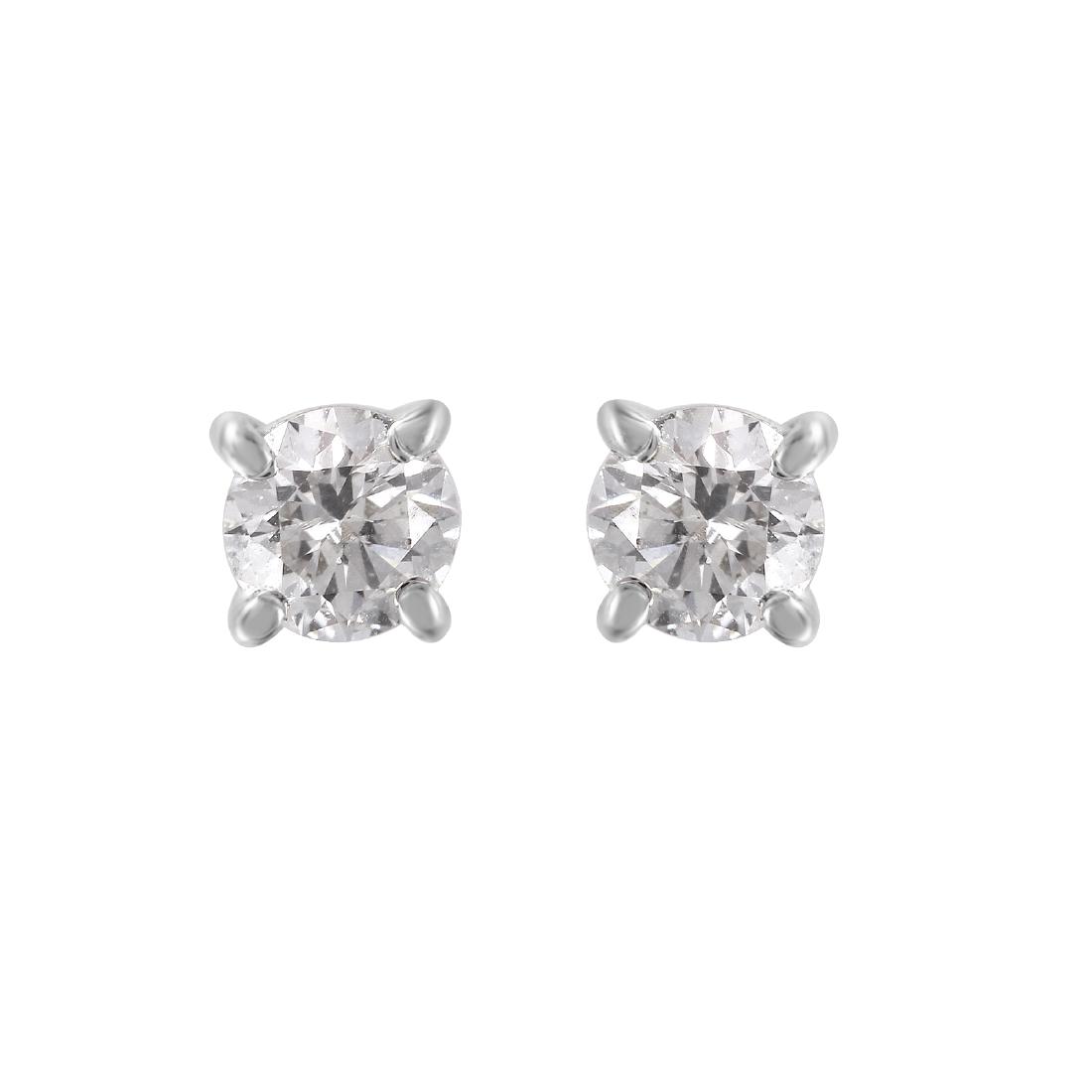 14KT White Gold Diamond Stud Earrings (1 of 2)