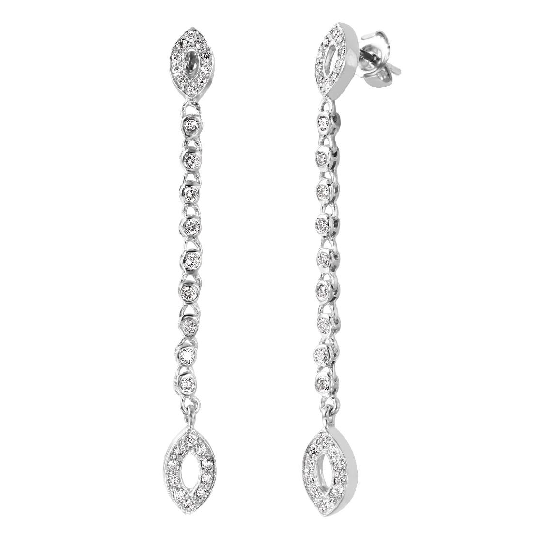 14KT White Gold Diamond Earrings (1 of 2)