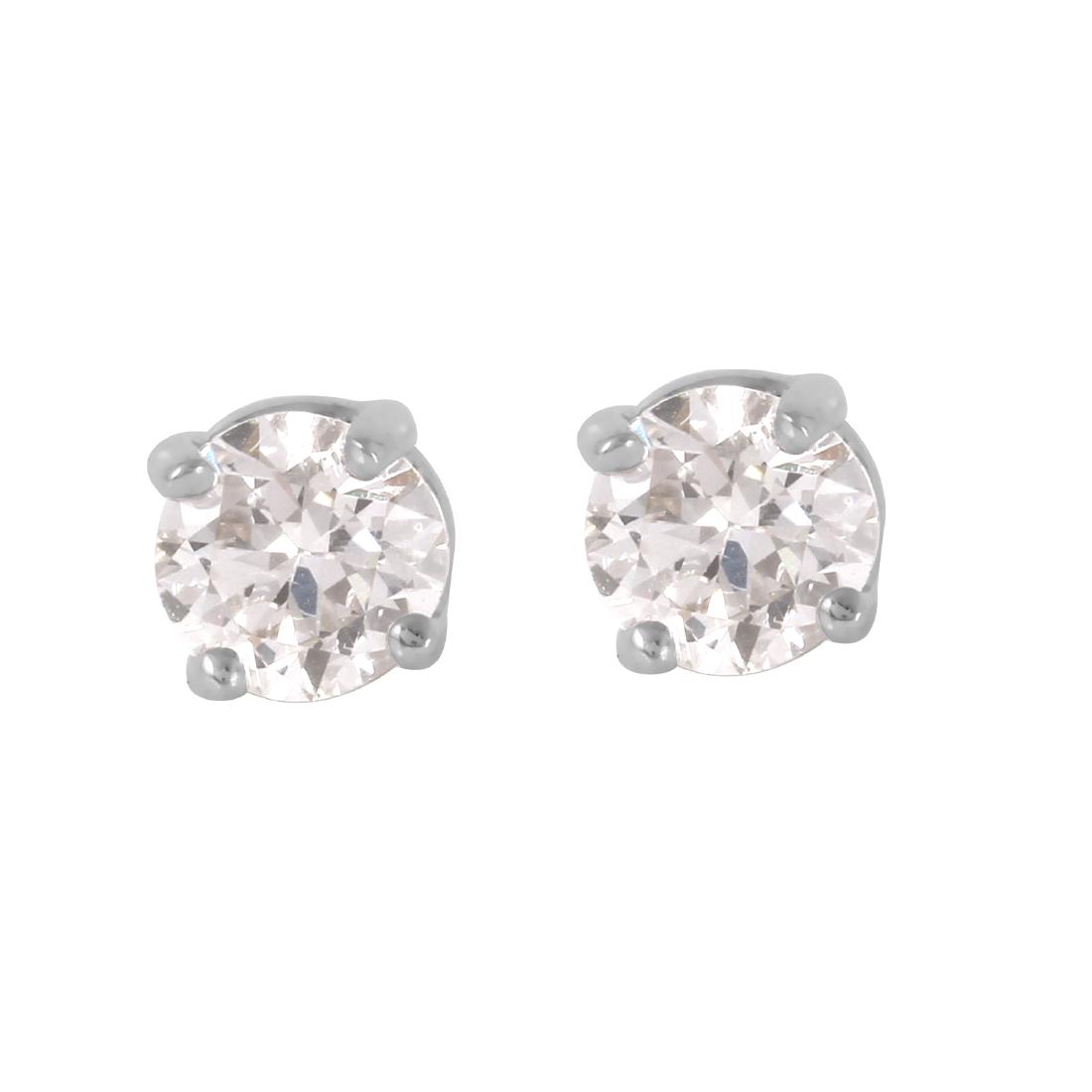 14KT White Gold Diamond Stud Earrings (1 of 2)