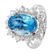 14KT White Gold Aquamarine & Diamond Ring