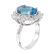 14KT White Gold Aquamarine & Diamond Ring - 2
