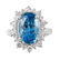 14KT White Gold Aquamarine & Diamond Ring - 3