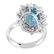14KT White Gold Aquamarine & Diamond Ring - 4