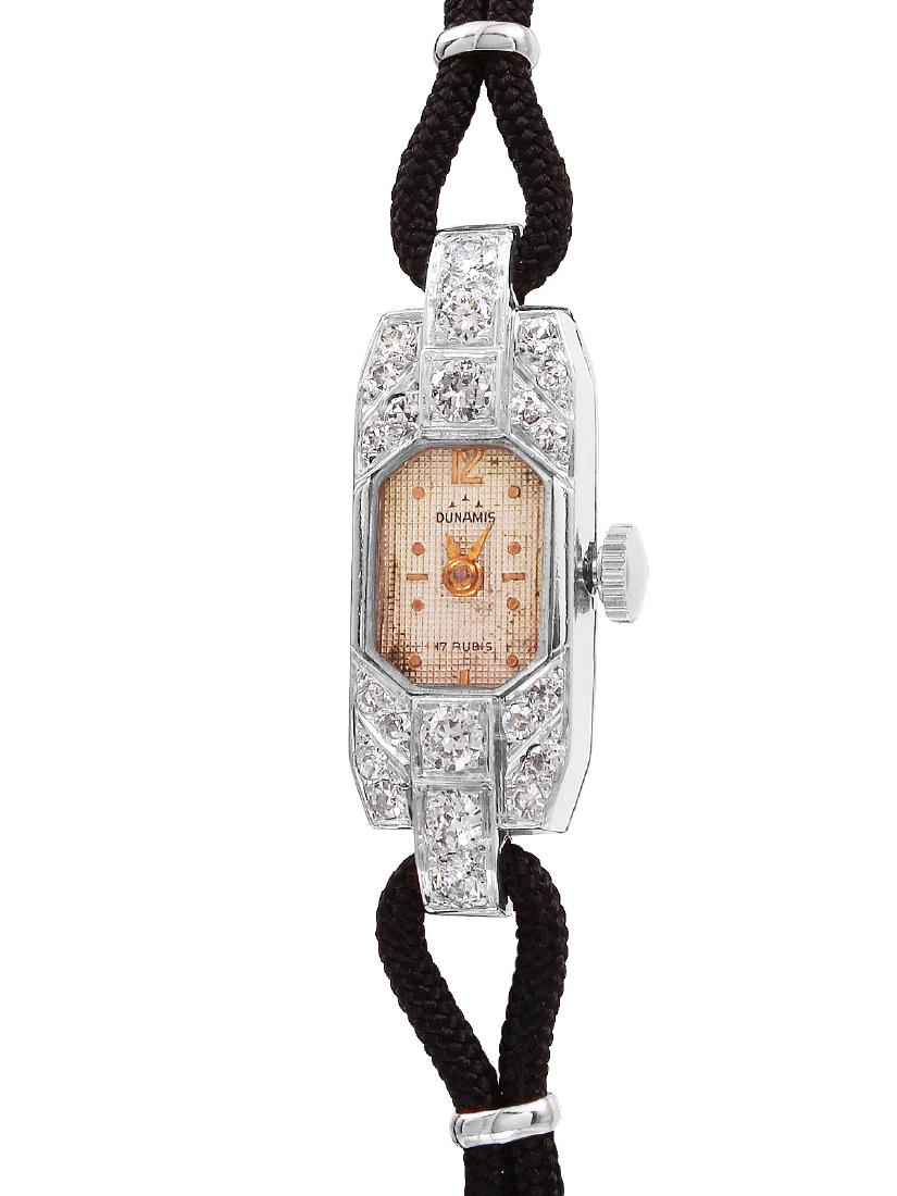 Dunamis Platinum Diamond Silk Cord Watch (1 of 3)